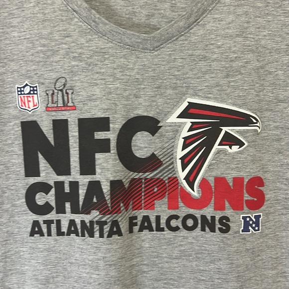 Atlanta Falcons NFC Champions Grey Women’s T-Shirt. Size L - Picture 2 of 4